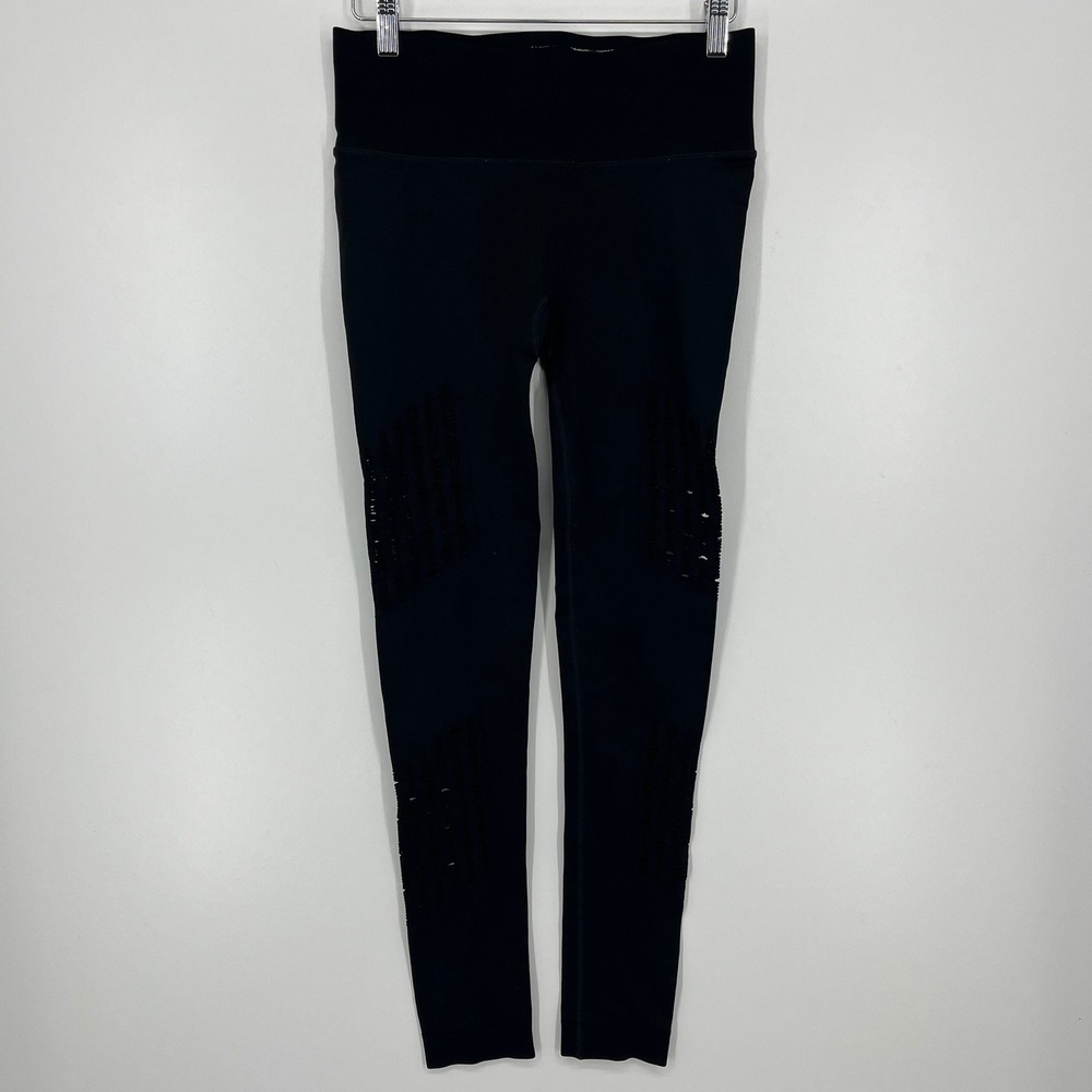 Victoria Sport Womens High Waisted Laser Cut Ventilated Leggings Black M 170/72A